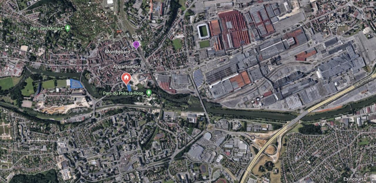 Appartement Avec Terrasse Et Parking Gratuit Accole Montbéliard Exterior foto